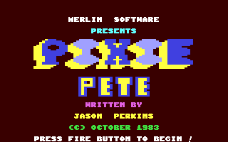 Pixie Pete Title Screen